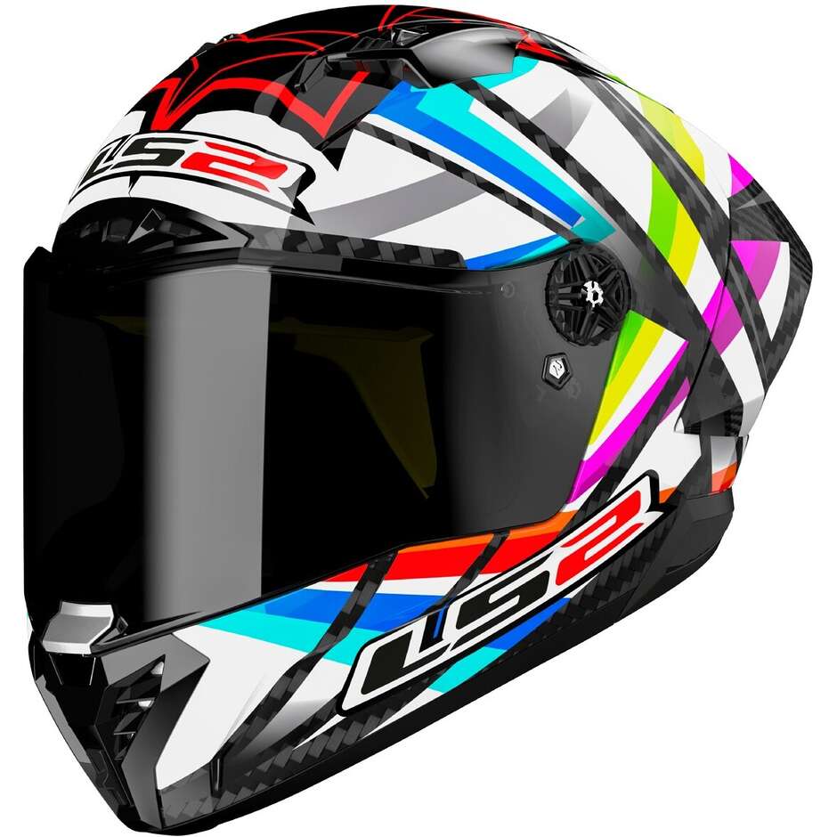 Full Face Carbon Motorcycle Helmet Ls2 FF805 THUNDER C GP FLASH Glossy Black