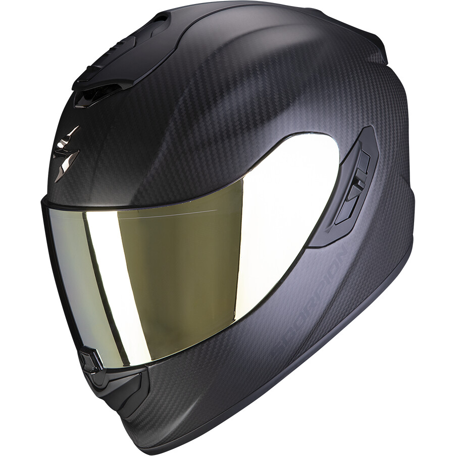 Full Face Carbon Motorcycle Helmet Scorpion EXO-1400 EVO 2 CARBON AIR Solid Matt Black