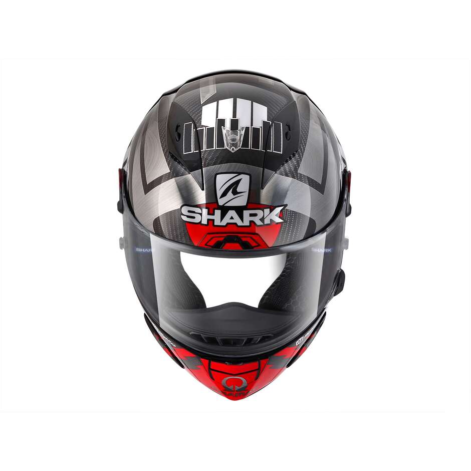 Full Face Carbon Motorcycle Helmet Shark RACE-R PRO GP 06 REPLICA ZARCO WINTER TEST Carbon Chrome Red