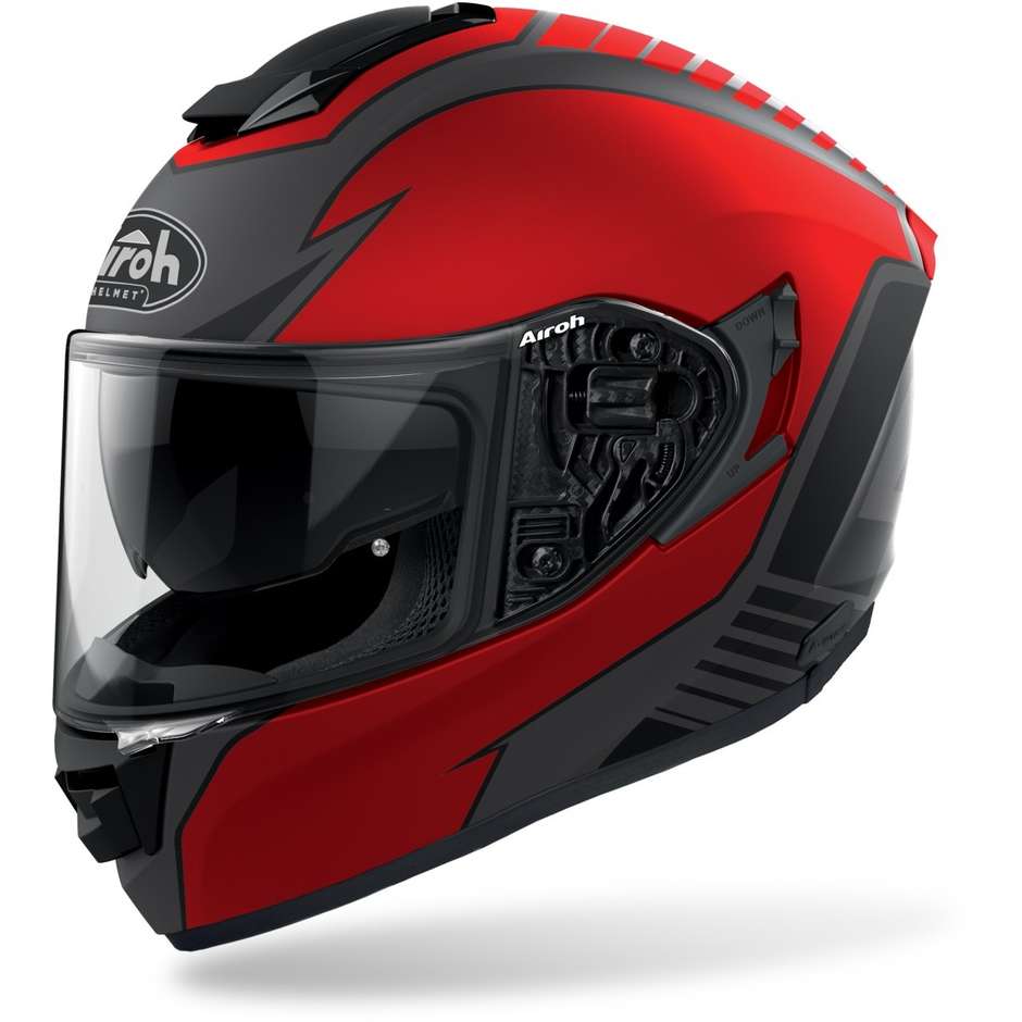Full Face Double Visor Motorcycle Helmet Airoh ST 501 TYPE Matt Red