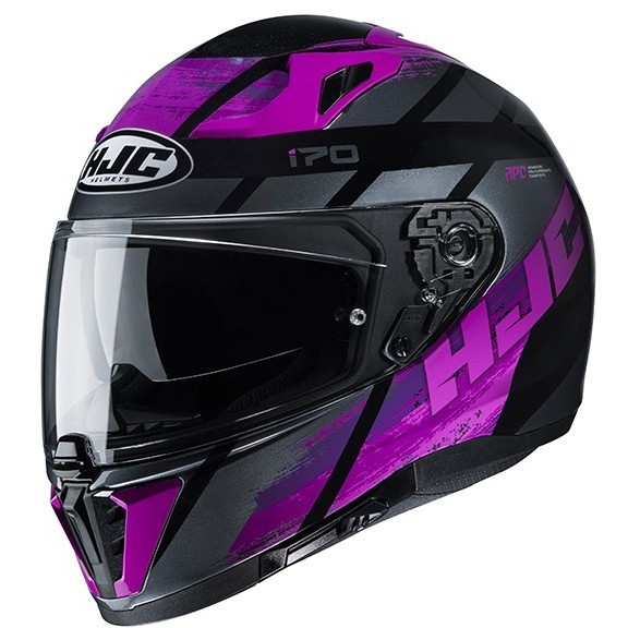 Full Face Double Visor Motorcycle Helmet HJC i70 REDEN MC8 Black Purple