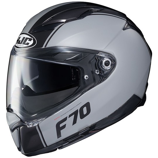 Full Face Fiberglass Helmet Double Visor Motorcycle HJC F70 MAGO MC5SF White Matte Glossy Black