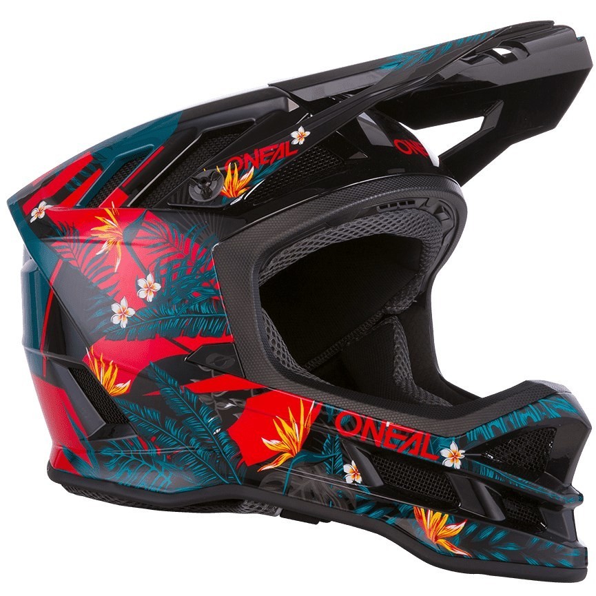 Full Face Helm Fahrrad Mtb eBike Oneal Blade Polycarbonat Rio Rosso