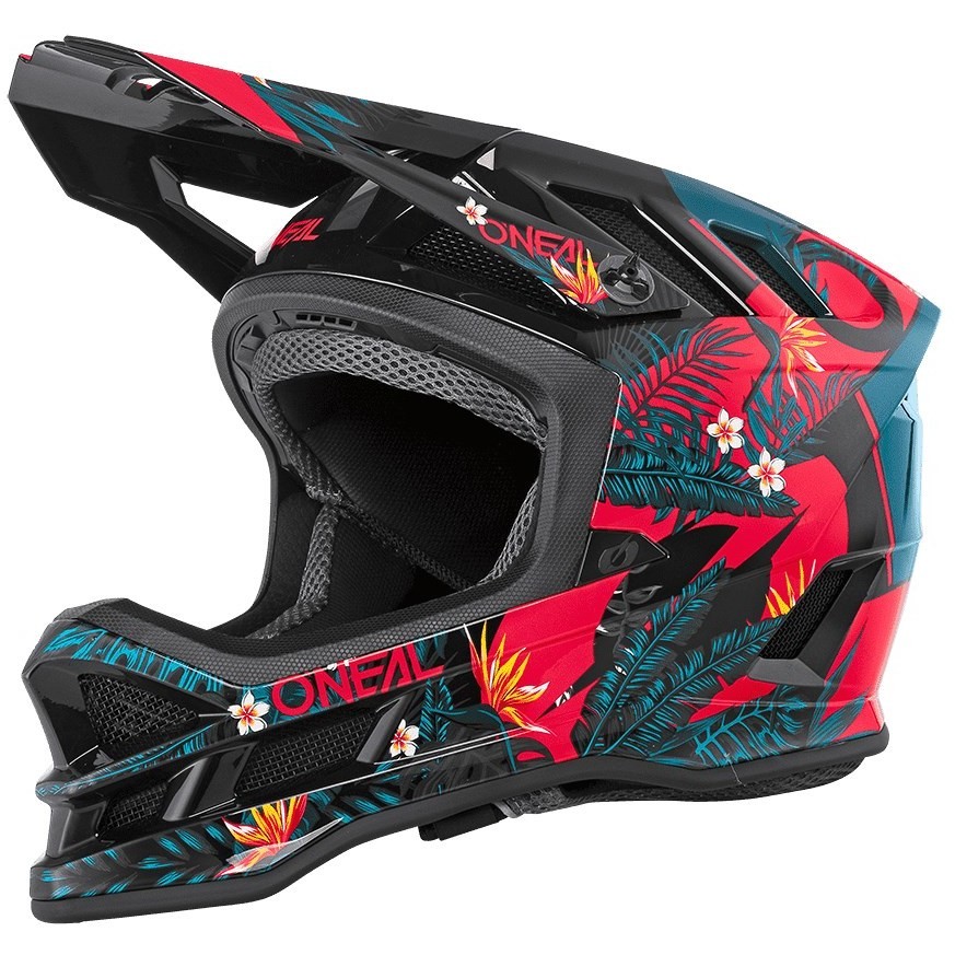Full Face Helm Fahrrad Mtb eBike Oneal Blade Polycarbonat Rio Rosso