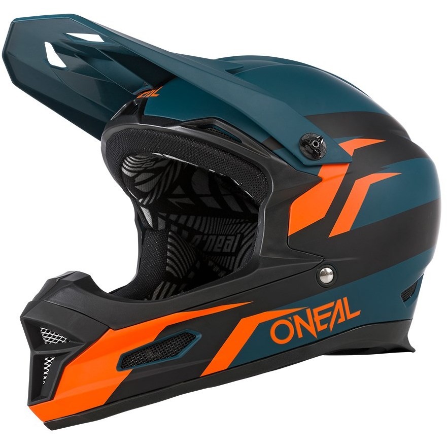 Full Face Helm Fahrrad Mtb eBike Oneal Fury Stage Orange Petroleum