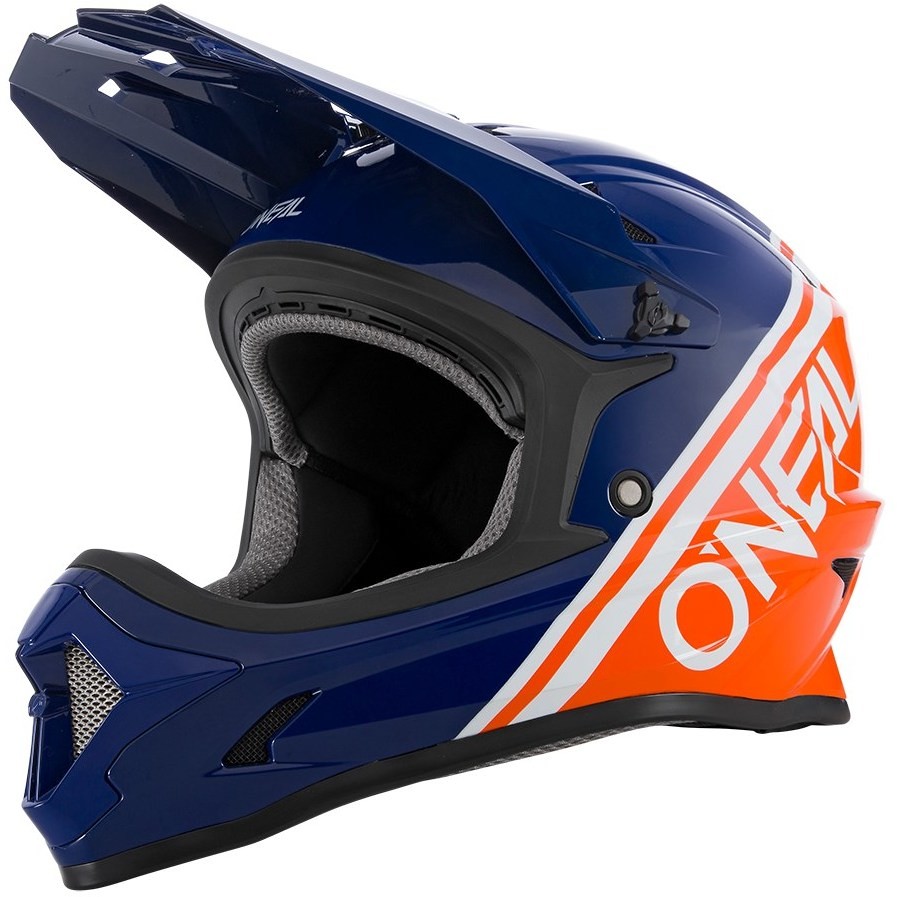 Full Face Helm Fahrrad Mtb eBike Oneal Sonus Split Blau Orange