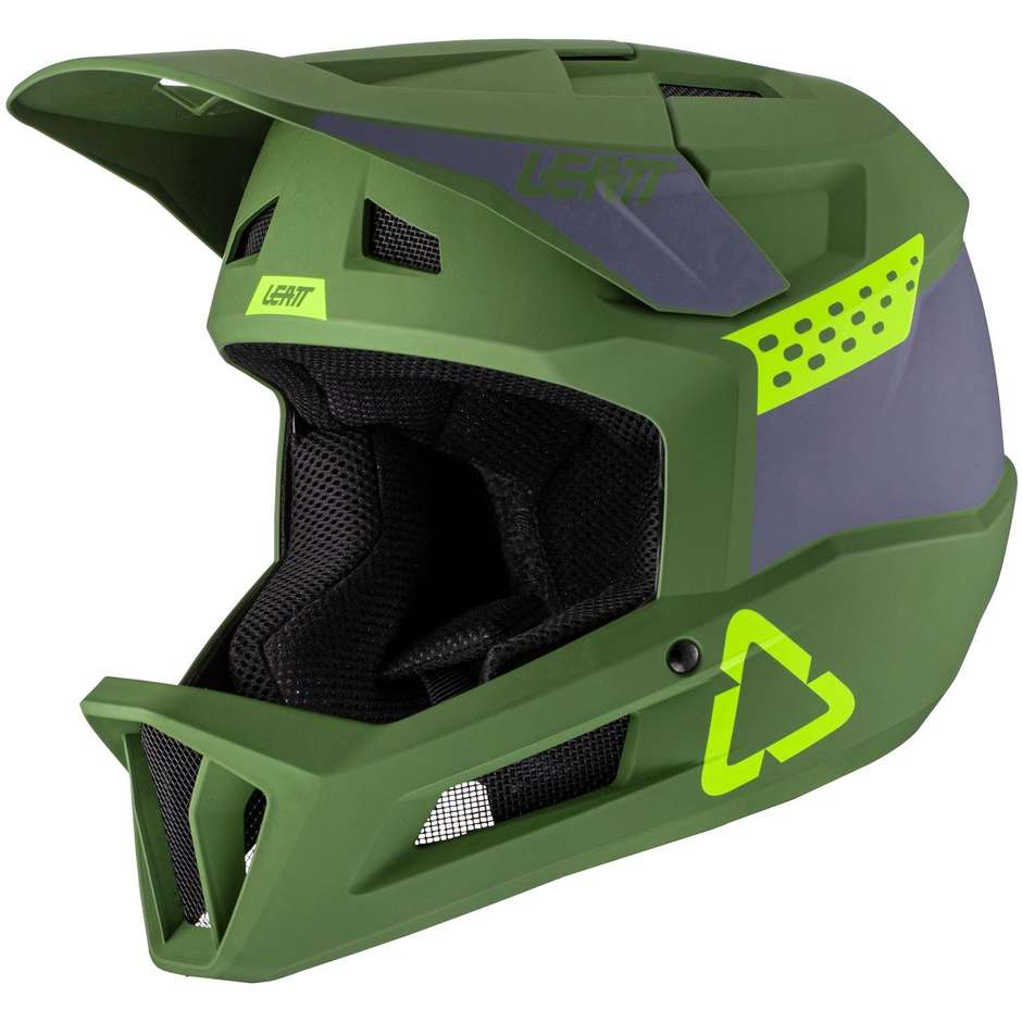 Full Face Helmet Bike Mtb eBike Leatt 1.0 DH V21.1 Cactus
