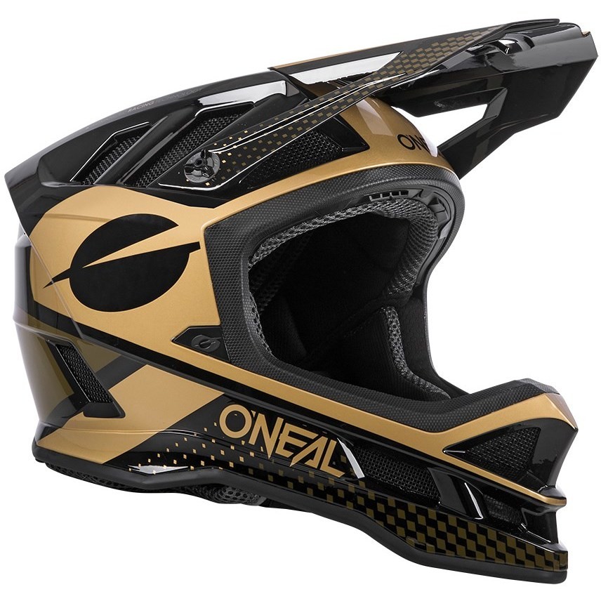 Full Face Helmet Bike Mtb eBike Oneal Blade V.22 Polyacrylite Ace Black gold