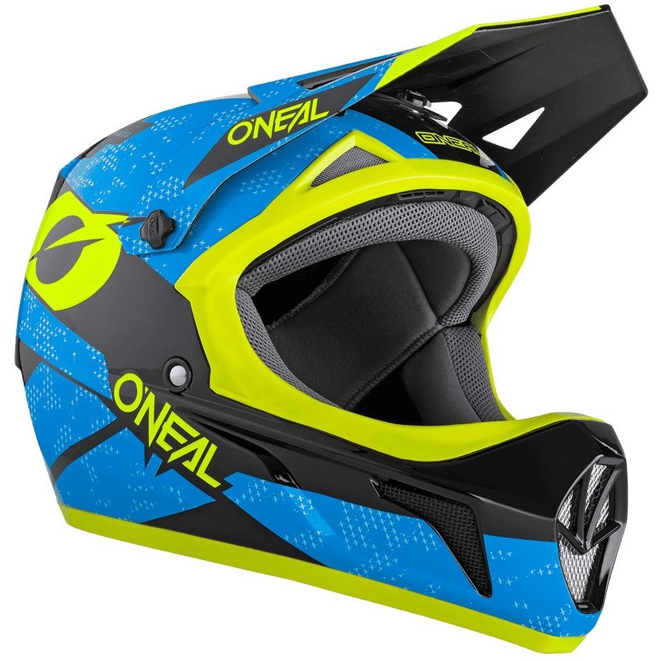 Full Face Helmet Bike Mtb eBike Oneal Sonus Deft Blue Yellow