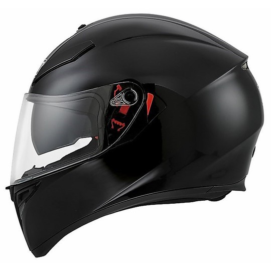 Full Face Helmet Double Visor Agv K3 SV Mono Black Glossy