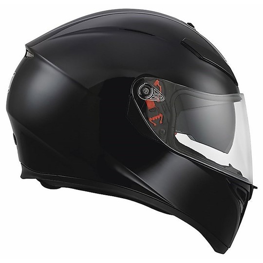 Full Face Helmet Double Visor Agv K3 SV Mono Black Glossy