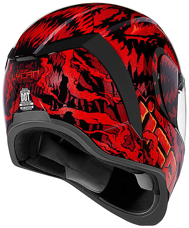 Full Face Helmet Double Visor Icon AIRFORM Lycan Red For Sale