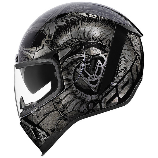 Full Face Helmet Double Visor Icon AIRFORM Sacrosanct Black