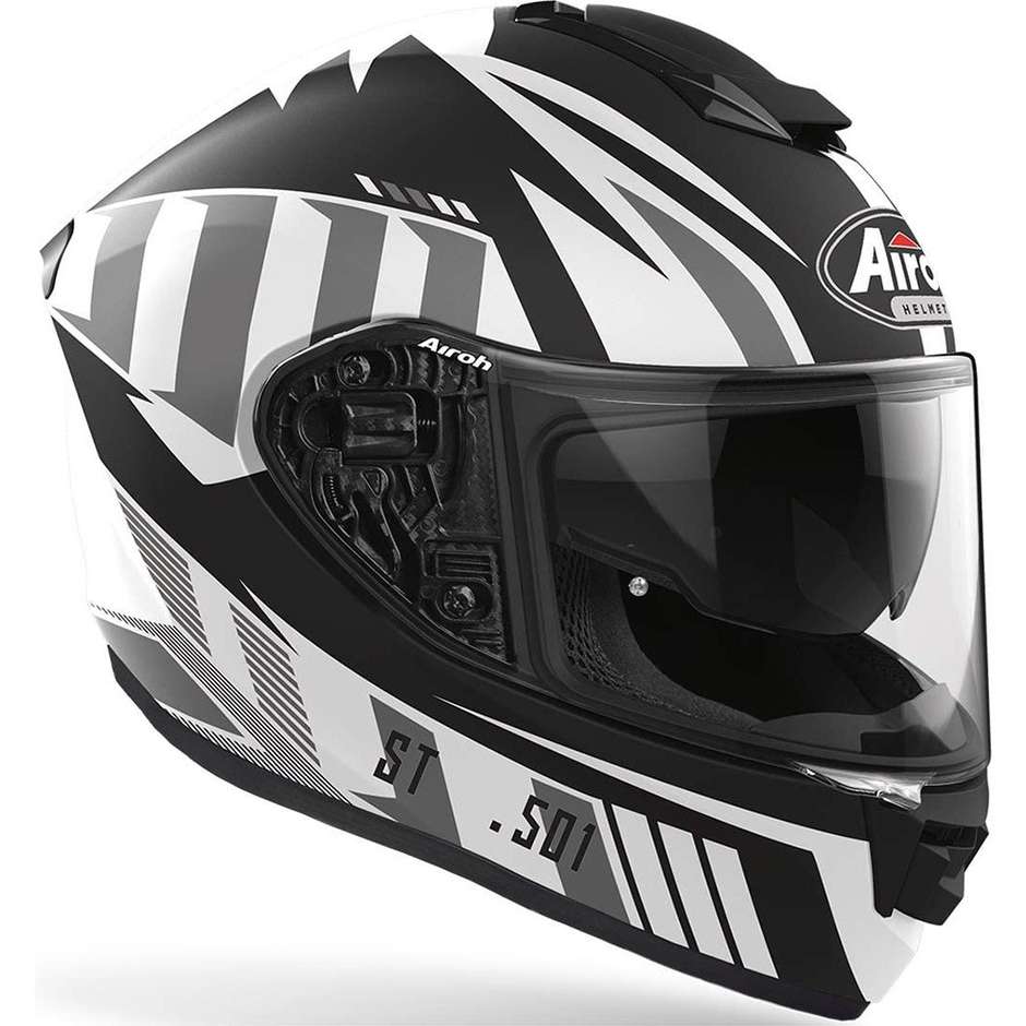 Full Face Helmet Double Visor Moto Airoh ST 501 BLADE Matt White