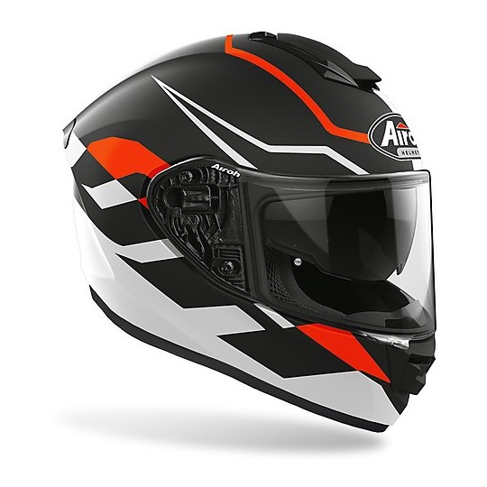 Full Face Helmet Double Visor Moto Airoh ST 501 FROST Matt Orange
