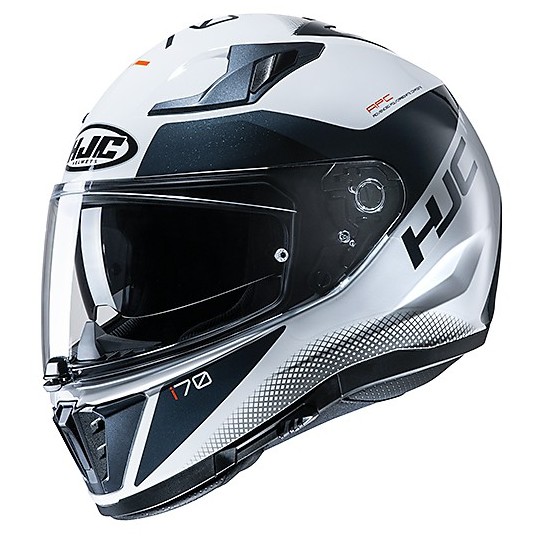 Full Face Helmet Double Visor Moto HJC i70 TAS MC10 White Black