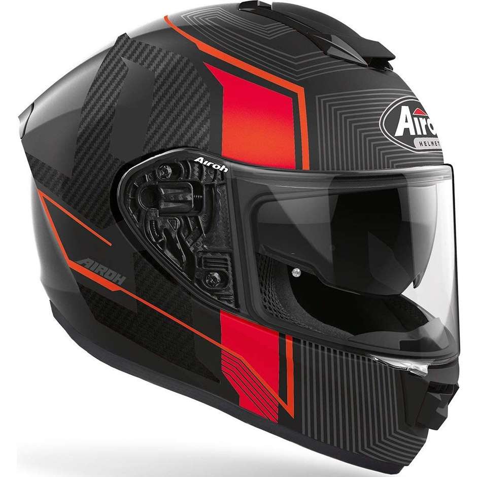 Full Face Helmet Double Visor Motorcycle Airoh ST 501 ALPHA Red Matt