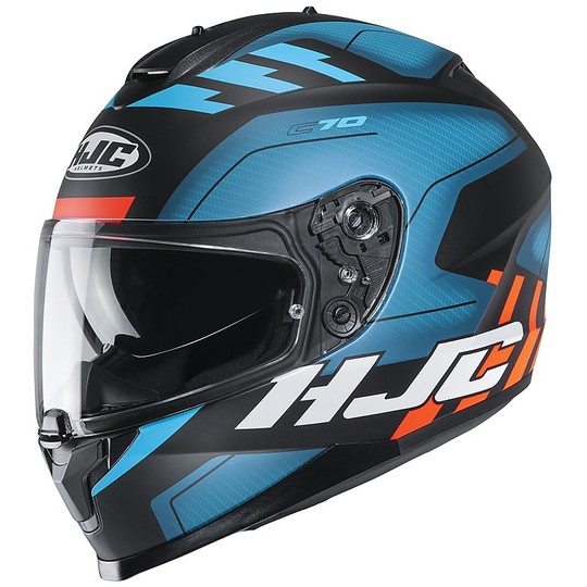 Full Face Helmet Double Visor Motorcycle HJC C70 KORO MC2SF Matt Blue