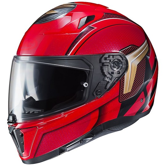 Full Face Helmet Double Visor Motorcycle HJC i70 DC Comic THE FLASH MC1 Red