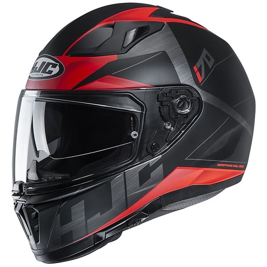 Full Face Helmet Double Visor Motorcycle HJC i70 ELUMA MC1SF Black Red Matt