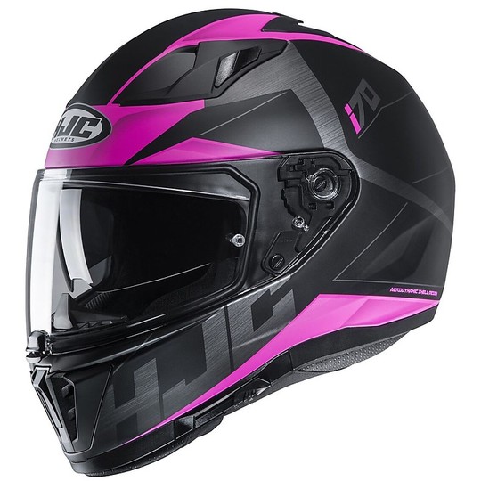 Full Face Helmet Double Visor Motorcycle HJC i70 ELUMA MC8SF Black Pink Matt