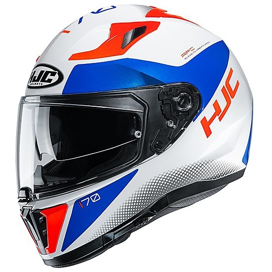 Full Face Helmet Double Visor Motorcycle HJC i70 TAS MC26H White Blue red
