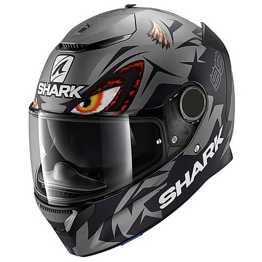 Full Face Helmet Double Visor Motorcycle Shark Spartan Replica Lorenzo GP Matt