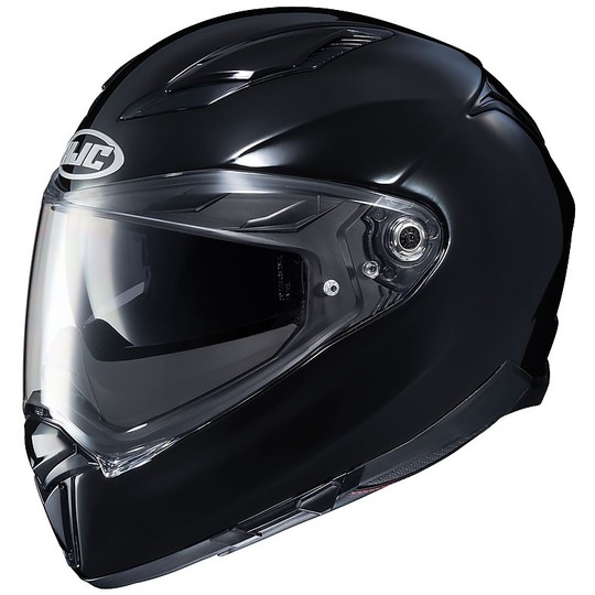 Full Face Helmet Fiber Double Visor Motorcycle HJC F70 Metal Black Gloss