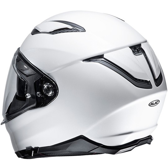 Full Face Helmet Fiber Double Visor Motorcycle HJC F70 Metal White Glossy