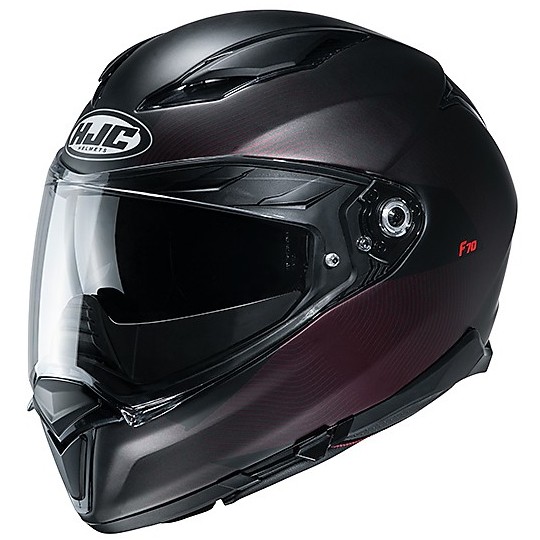 Full Face Helmet Fiber Double Visor Motorcycle HJC F70 SAMOS MC1SF Black Purple Opaque