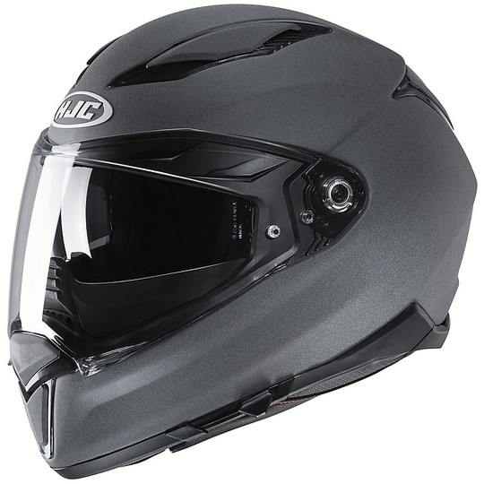 Full Face Helmet Fiber Double Visor Motorcycle HJC F70 Semi Matt Stone Stone