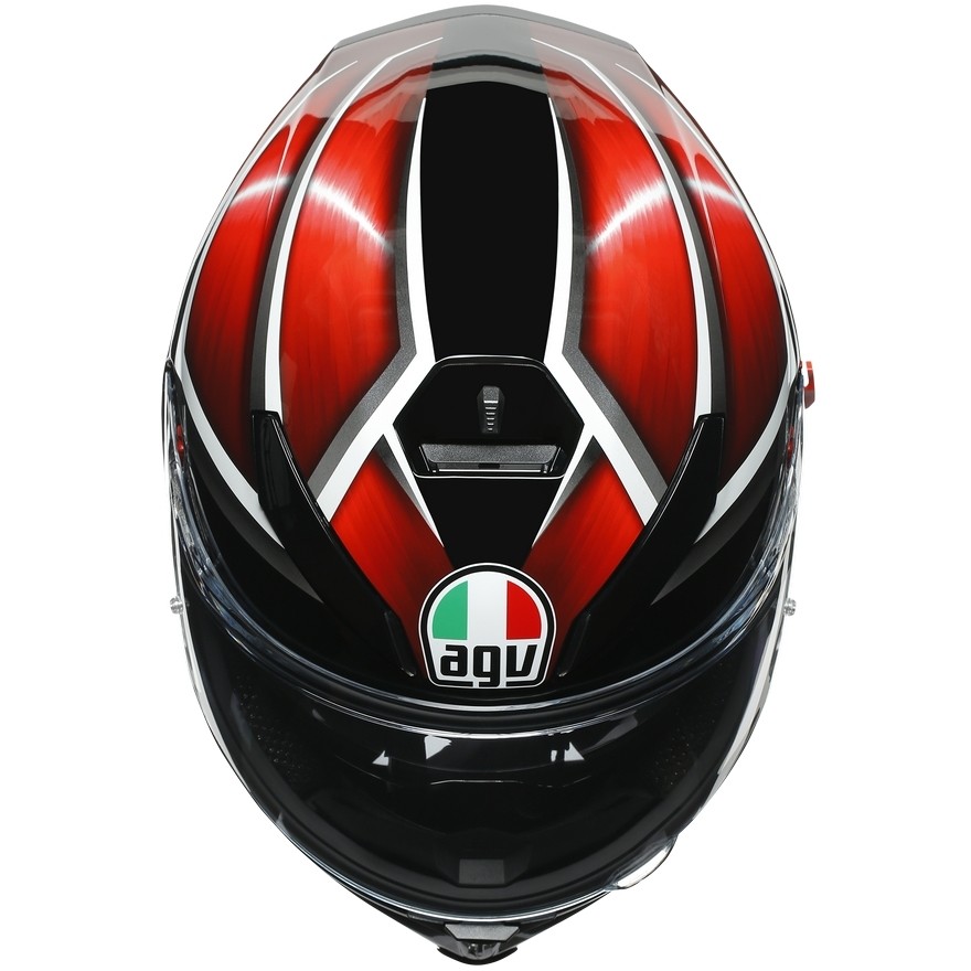 Full Face Helmet in AGV K5 S Multi TEMPEST Motorcycle Fiber Black Red