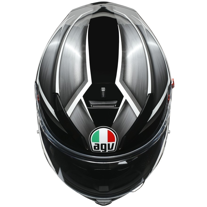 Full Face Helmet in AGV K5 S Multi TEMPEST Motorcycle Fiber Black Silver