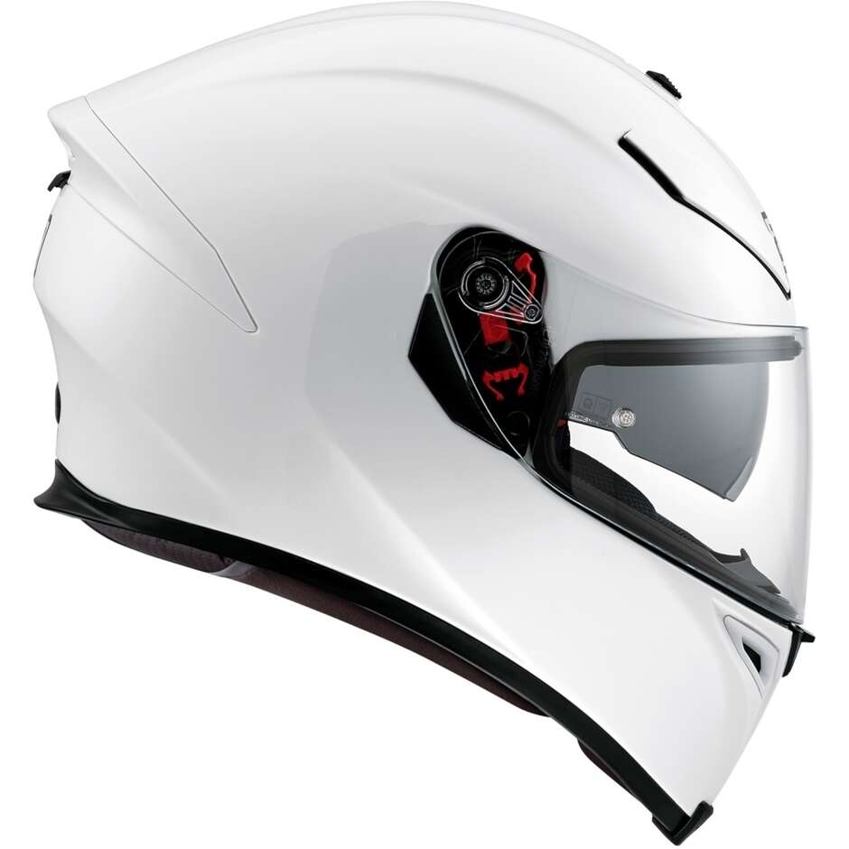 Full Face Helmet in Fiberglass AGV K5 S Mono Gloss White