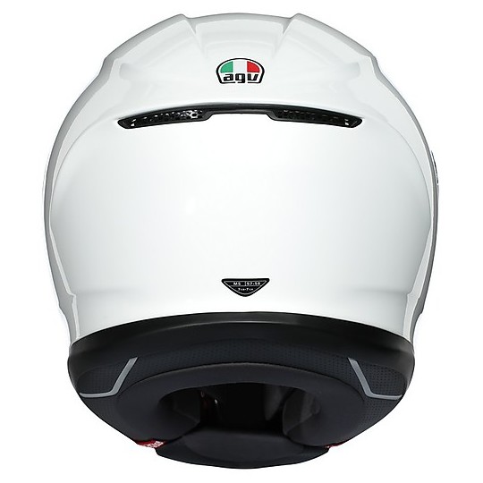 Full Face Helmet in Fiberglass AGV K6 Mono Gloss White