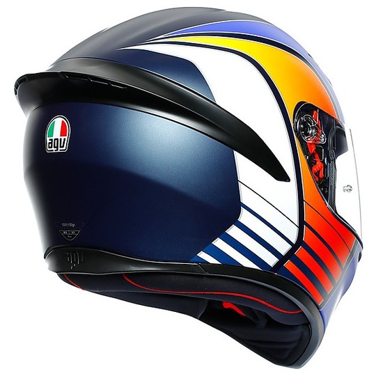 Full Face Helmet Moto Agv K-1 Multi POWER Opaque Blue Orange White