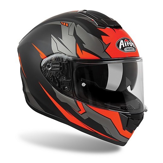 Full Face Helmet Moto Airoh ST 501 BIONIC Orange Gloss Chrome