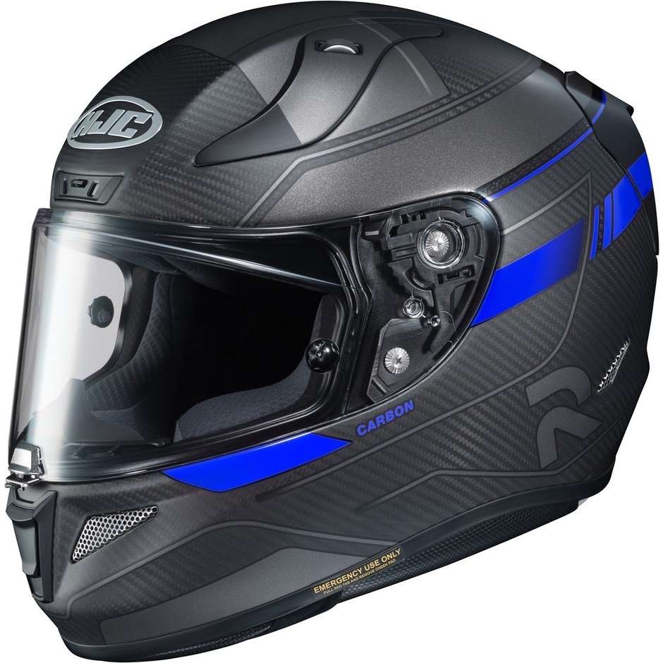 Full Face Helmet Moto HJC Carbon RPHA 11 Carbon NAKRI MC2SF Black Blue