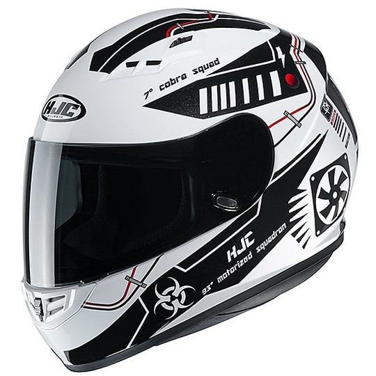 Full Face Helmet Moto HJC CS-15 TAREX MC10 White Black