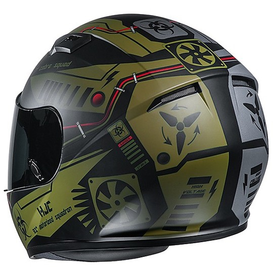 Full Face Helmet Moto HJC CS-15 TAREX MC45SF Military Green Matt Black