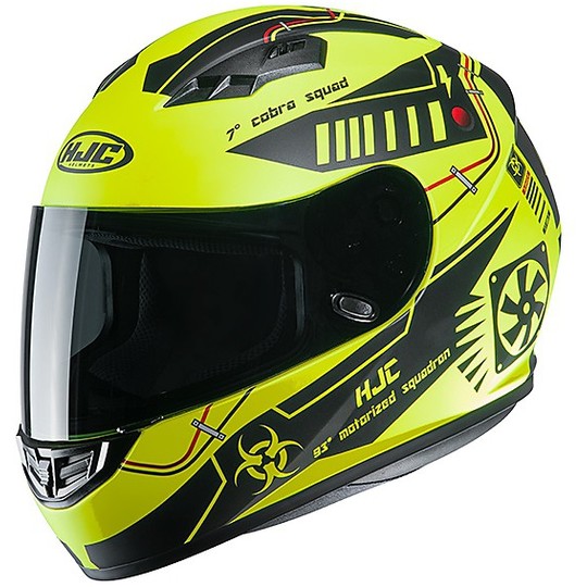 Full Face Helmet Moto HJC CS-15 TAREX MC4HSF Black Yellow Fluo Matte