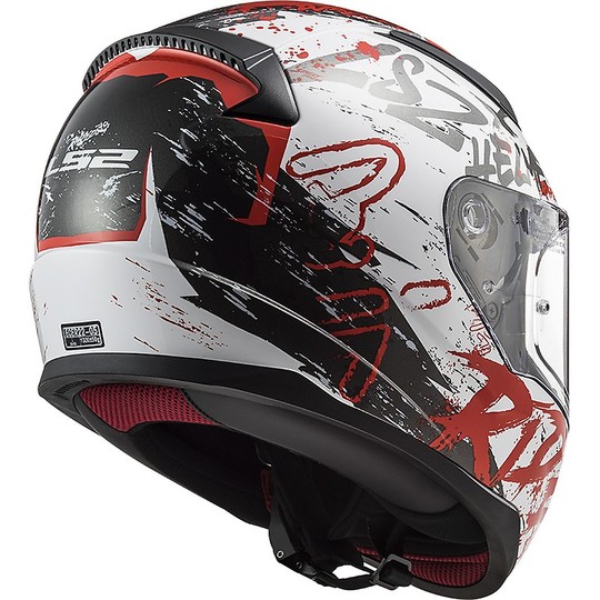 Full Face Helmet Moto Ls2 FF353 RAPID Naughty White Red