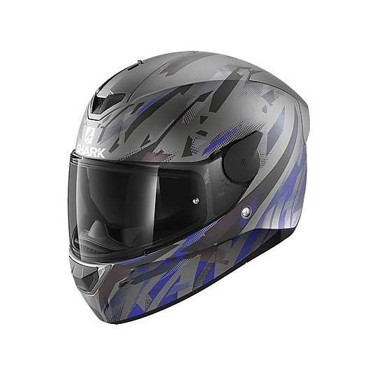 Full Face Helmet Moto Shark D-SKWAL 2 Kanhji Mat Black Blue Matt