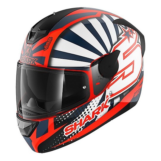 Full Face Helmet Moto Shark D-SKWAL 2 Replica Zarco Mat Orange White Matt