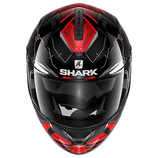 Full Face Helmet Moto Shark RIDILL 1.2 Mecca Black Red Silver