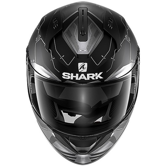Full Face Helmet Moto Shark RIDILL 1.2 Mecca Mat Black Anthracite Silver