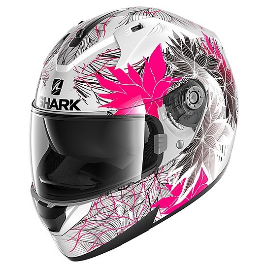 Full Face Helmet Moto Shark RIDILL 1.2 Nelum White Black Pink
