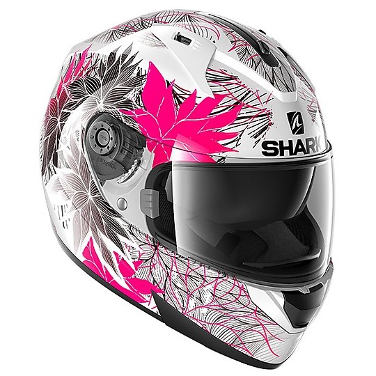 Full Face Helmet Moto Shark RIDILL 1.2 Nelum White Black Pink