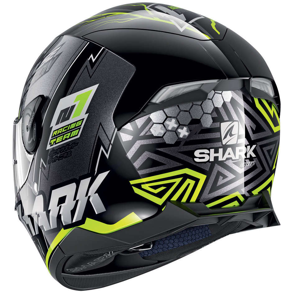 Full Face Helmet Moto Shark SKWAL 2.2 Noxxys Black Yellow Fluo