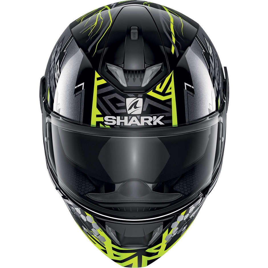 Full Face Helmet Moto Shark SKWAL 2.2 Noxxys Black Yellow Fluo
